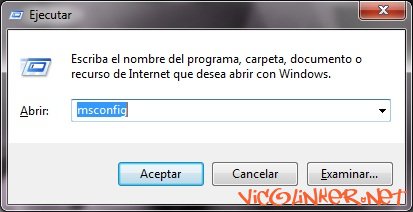 Ejecutar - Optimizar Inicio Windows 7 (msconfig)