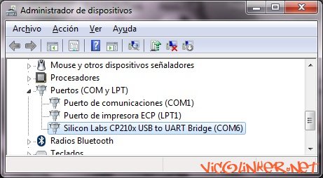 COM6 - Administrador de Dispositivos