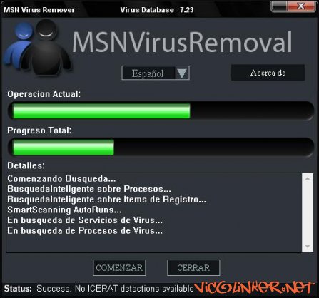 Eliminador de Virus del MSN Messenger