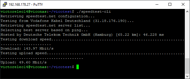 SSH: Como medir la velocidad de internet