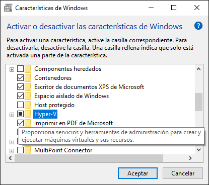 Hyper-V / Windows - Características de Windows