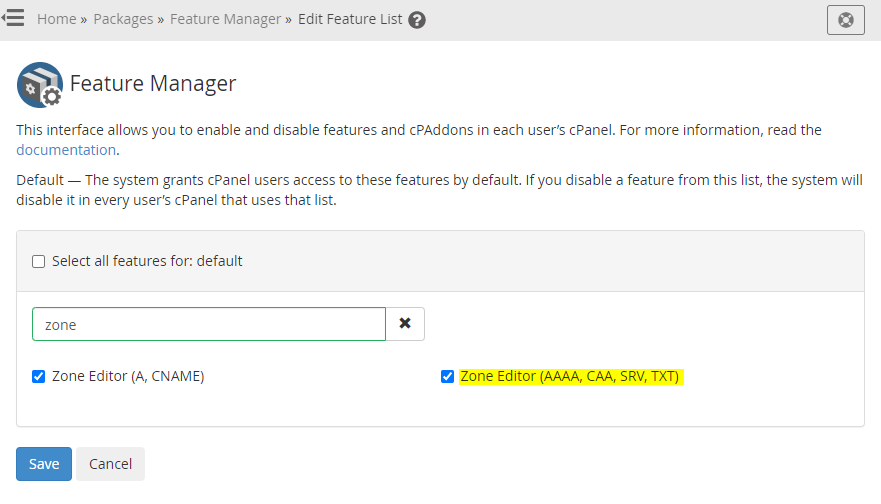 enable txt zone editing in cpanel whm enable txt zone editing in cpanel whm